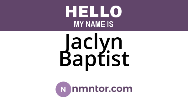 Jaclyn Baptist