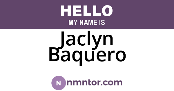 Jaclyn Baquero