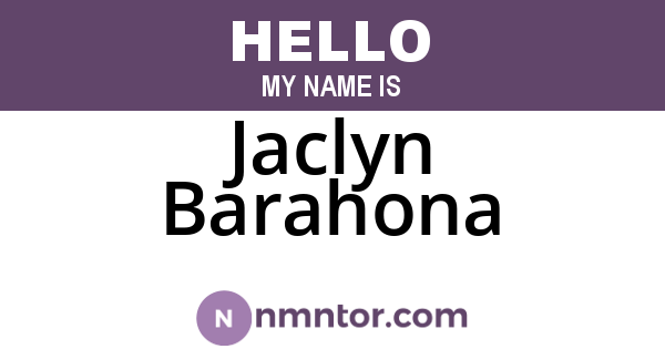 Jaclyn Barahona