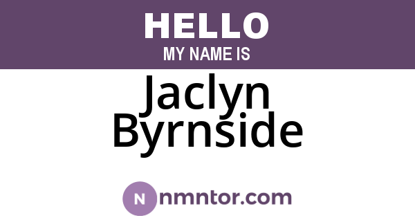 Jaclyn Byrnside