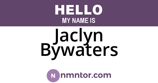Jaclyn Bywaters
