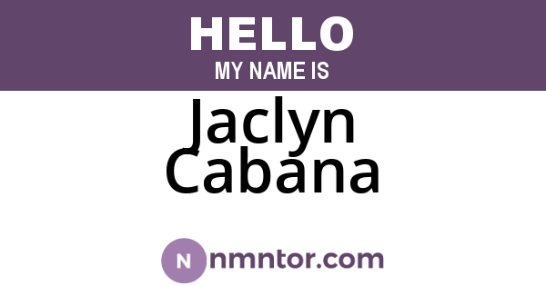 Jaclyn Cabana