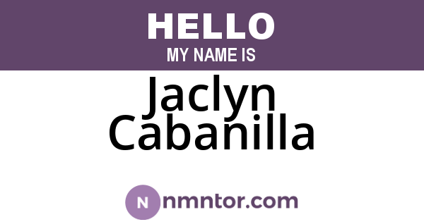 Jaclyn Cabanilla