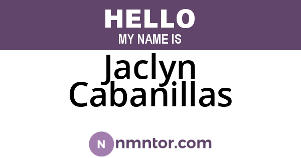 Jaclyn Cabanillas