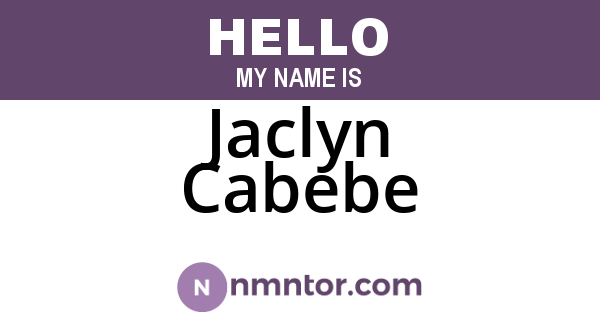 Jaclyn Cabebe