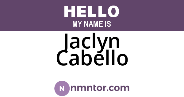 Jaclyn Cabello