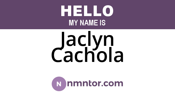 Jaclyn Cachola