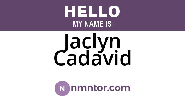Jaclyn Cadavid
