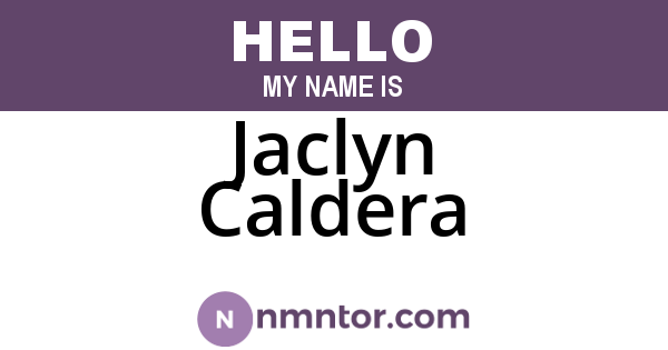 Jaclyn Caldera