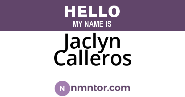 Jaclyn Calleros