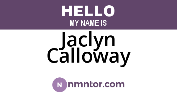 Jaclyn Calloway