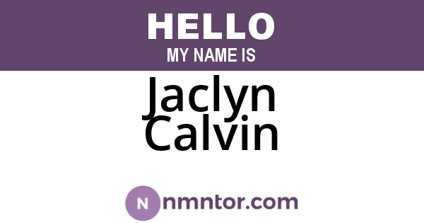 Jaclyn Calvin