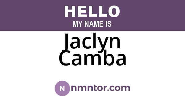 Jaclyn Camba