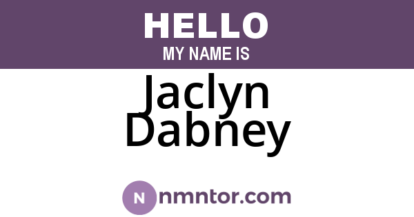 Jaclyn Dabney