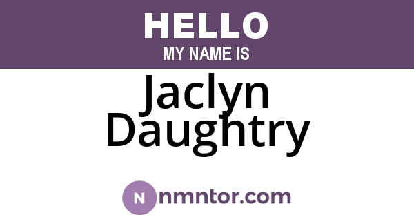 Jaclyn Daughtry