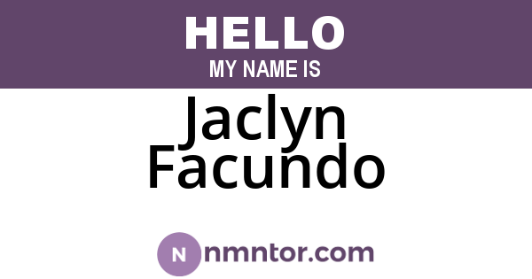 Jaclyn Facundo