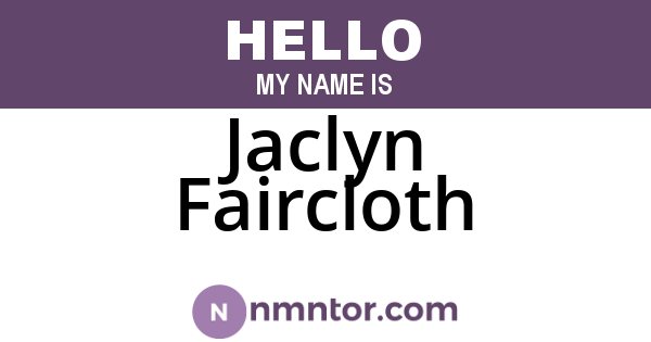 Jaclyn Faircloth