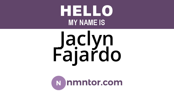 Jaclyn Fajardo