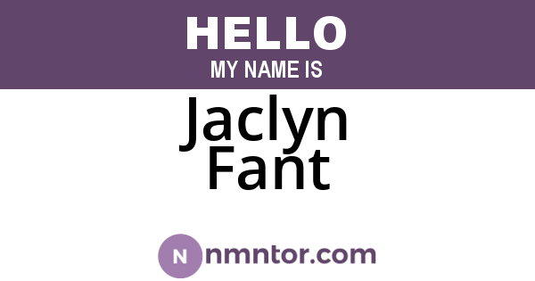 Jaclyn Fant