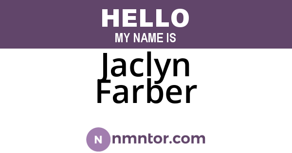 Jaclyn Farber