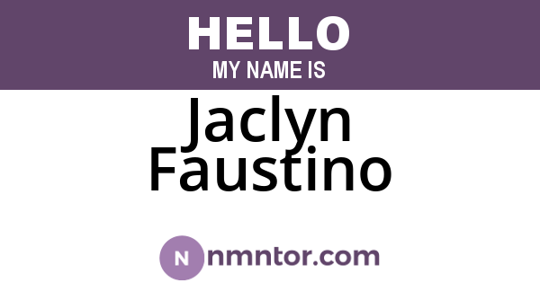 Jaclyn Faustino