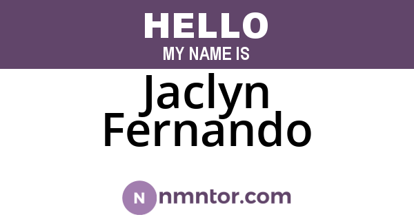 Jaclyn Fernando