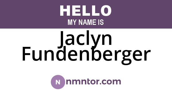 Jaclyn Fundenberger