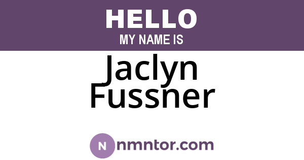 Jaclyn Fussner