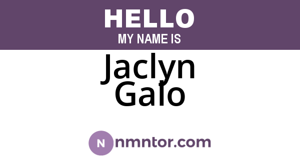 Jaclyn Galo