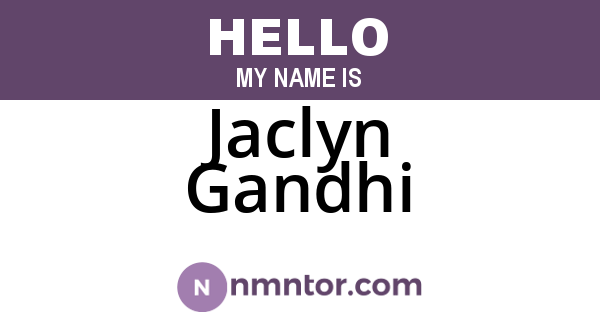 Jaclyn Gandhi