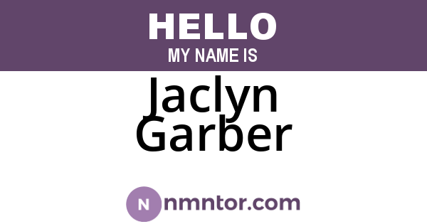 Jaclyn Garber