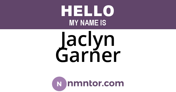 Jaclyn Garner