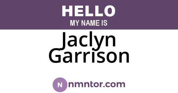 Jaclyn Garrison