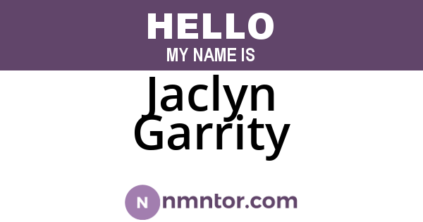 Jaclyn Garrity