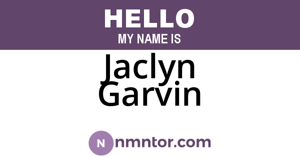 Jaclyn Garvin