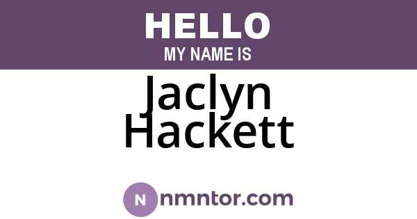 Jaclyn Hackett