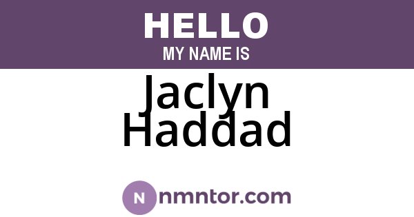 Jaclyn Haddad