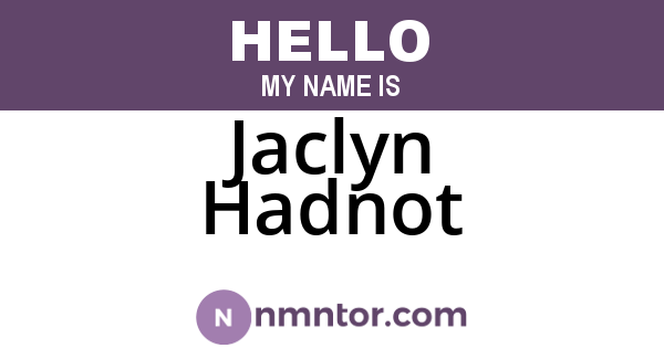 Jaclyn Hadnot