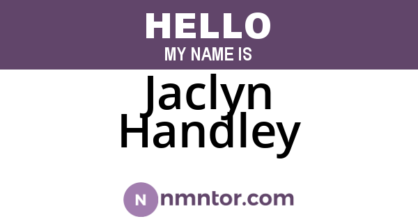 Jaclyn Handley
