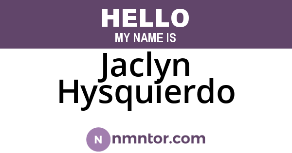 Jaclyn Hysquierdo