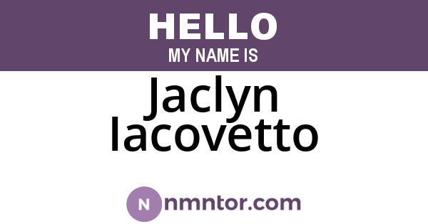 Jaclyn Iacovetto