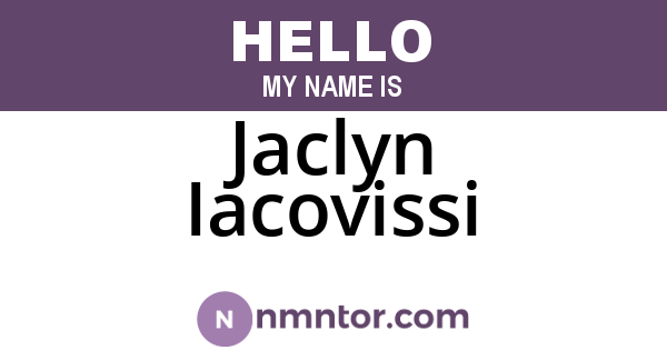 Jaclyn Iacovissi
