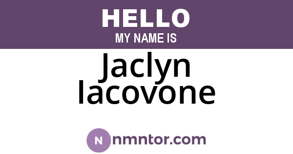 Jaclyn Iacovone