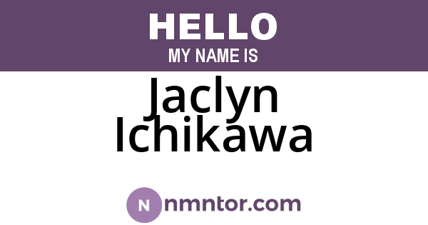 Jaclyn Ichikawa