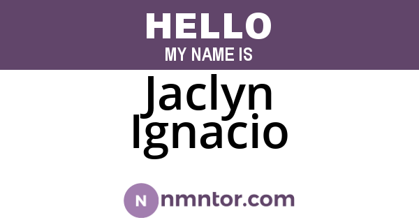 Jaclyn Ignacio