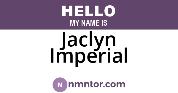 Jaclyn Imperial