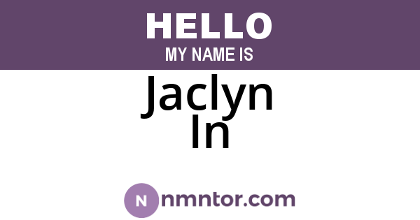Jaclyn In