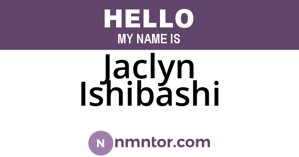 Jaclyn Ishibashi