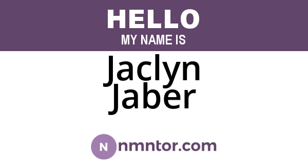 Jaclyn Jaber