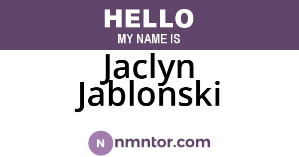 Jaclyn Jablonski